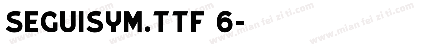 seguisym.ttf 6字体转换